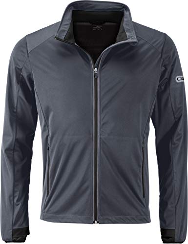 James & Nicholson Herren Men's Sports Softshell Jacket Jacke, Grau (Titan/Black), Medium von James & Nicholson