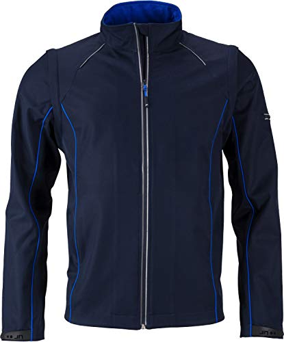 James & Nicholson Herren Men's Zip-Off Softshell Jacket Jacke, Blau (Navy/Royal), Large von James & Nicholson
