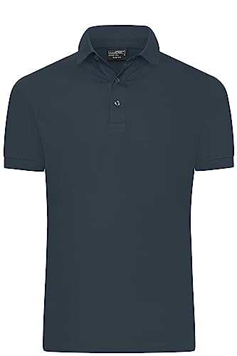 James & Nicholson Herren Mercerised Polo Slim Fit - Slim-Fit Polo in Premiumqualität | Farbe: graphite | Grösse: L von James & Nicholson
