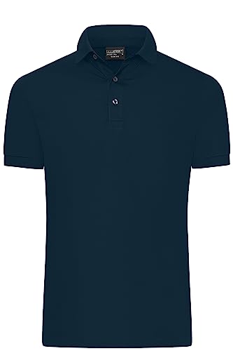James & Nicholson Herren Mercerised Polo Slim Fit - Slim-Fit Polo in Premiumqualität | Farbe: navy | Grösse: L von James & Nicholson