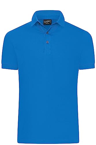 James & Nicholson Herren Mercerised Polo Slim Fit - Slim-Fit Polo in Premiumqualität | Farbe: riviera | Grösse: L von James & Nicholson