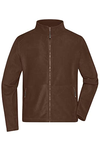 James & Nicholson Herren Microfleece Jacke - Klassisch geschnittene Jacke aus pillingfreiem Microfleece | Farbe: brown | Grösse: M von James & Nicholson