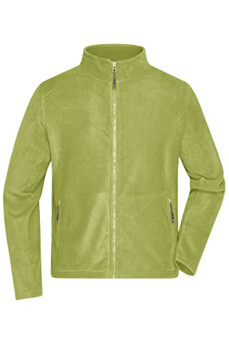 James & Nicholson Herren Microfleece Jacke - Klassisch geschnittene Jacke aus pillingfreiem Microfleece | Farbe: lime-green | Grösse: M von James & Nicholson