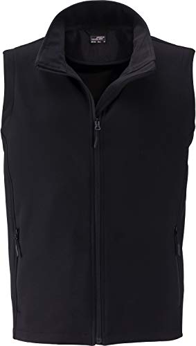 James & Nicholson Herren Men's Promo Softshell Vest Outdoor Weste, Schwarz (Black/Black), X-Large von James & Nicholson