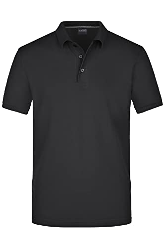 James & Nicholson Herren Pima Polo - Exklusives Poloshirt aus hochwertiger Pima-Baumwolle | Farbe: Black | Grösse: 3XL von James & Nicholson