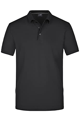 James & Nicholson Herren Pima Polo - Exklusives Poloshirt aus hochwertiger Pima-Baumwolle | Farbe: Black | Grösse: L von James & Nicholson