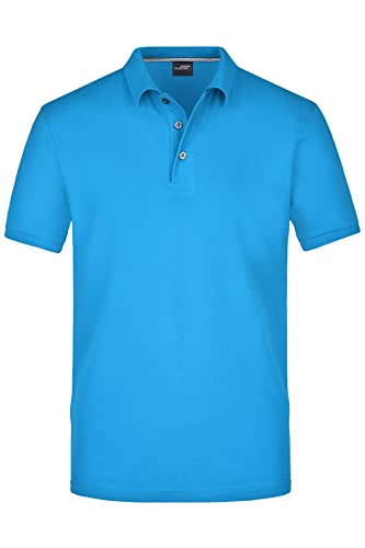 James & Nicholson Herren Pima Polo - Exklusives Poloshirt aus hochwertiger Pima-Baumwolle | Farbe: Regatta-Blue | Grösse: XXL von James & Nicholson