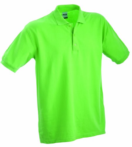 James & Nicholson Herren Classic Polo Poloshirt, Grün (grün Lime-Green), Large von James & Nicholson