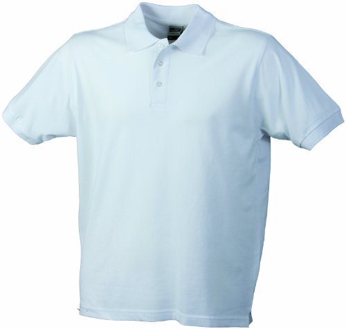 James & Nicholson Herren Classic Polo Poloshirt, Weiß (weiß White), Large von James & Nicholson