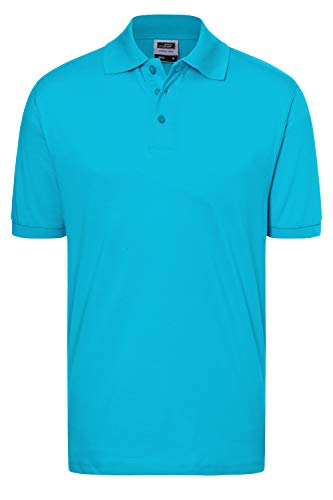 James & Nicholson Herren Classic Polo Poloshirt, Blau (Turquoise), Medium von James & Nicholson