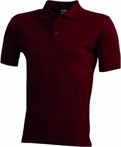 James & Nicholson Herren Classic Polo Poloshirt, Rot (rot Wine), Medium von James & Nicholson