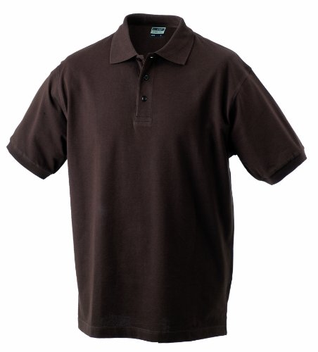 James & Nicholson Herren Classic Polo Poloshirt, Braun, Small von James & Nicholson