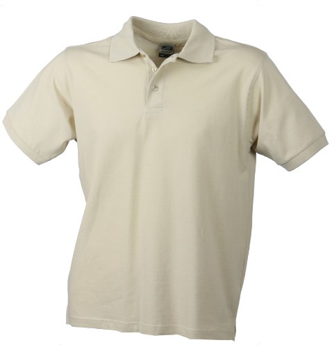 James & Nicholson Herren Classic Polo Poloshirt, Beige (Stone), X-Large von James & Nicholson