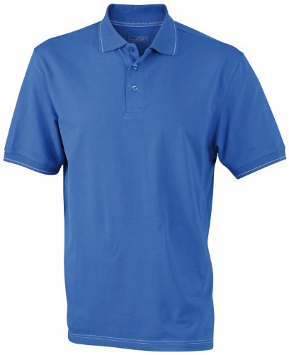 James & Nicholson Herren Poloshirt Funktionspolo Elastic blau (royal/white) XXX-Large von James & Nicholson