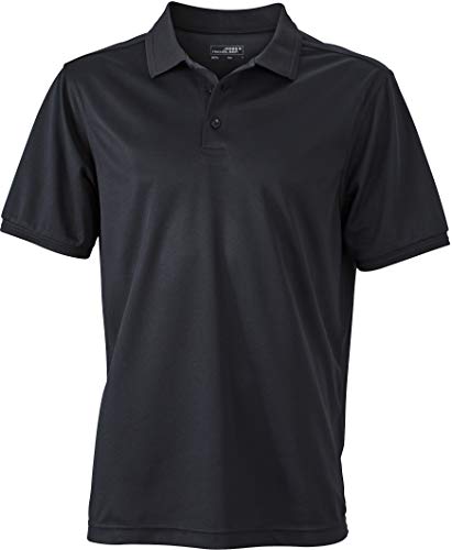 James & Nicholson Herren Men´s Active Polo Poloshirt, Schwarz (Black), Large von James & Nicholson