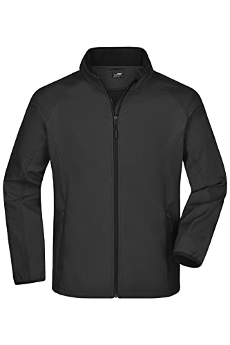 James & Nicholson Herren Raglan Softshelljacke - Klassische Softshelljacke mit Microfleece Innenfutter | Farbe: black/black | Grösse: S von James & Nicholson