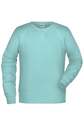 James & Nicholson Herren Raglan Sweatshirt - Sweatshirt im Raglanschnitt aus Bio-Baumwolle | Farbe: Glacier-Melange | Grösse: 4XL von James & Nicholson
