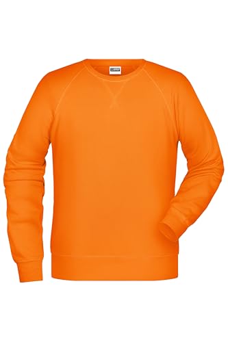 James & Nicholson Herren Raglan Sweatshirt - Sweatshirt im Raglanschnitt aus Bio-Baumwolle | Farbe: orange | Grösse: 4XL von James & Nicholson