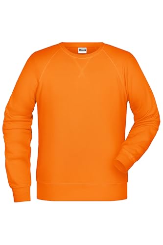 James & Nicholson Herren Raglan Sweatshirt - Sweatshirt im Raglanschnitt aus Bio-Baumwolle | Farbe: orange | Grösse: 5XL von James & Nicholson