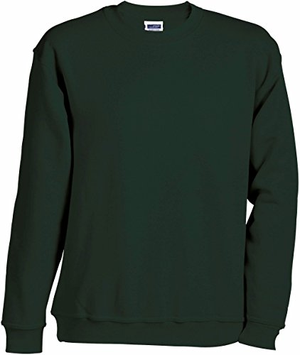 James & Nicholson Herren Round-Sweat-Heavy Sweatshirt, Grün (Dark-Green), XX-Large von James & Nicholson