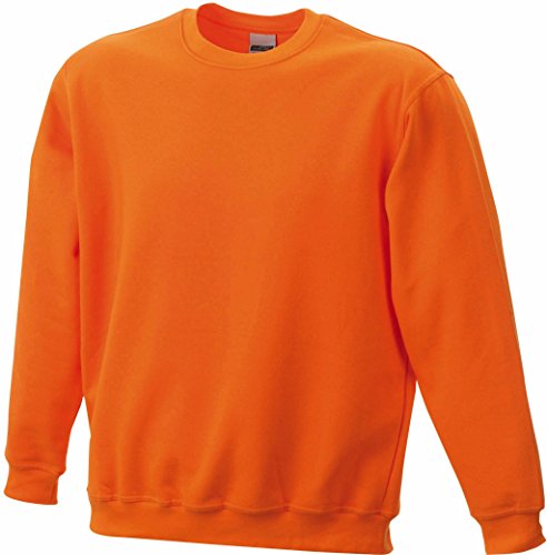 James & Nicholson Herren Round-Sweat-Heavy Sweatshirt, Orange (orange), XXX-Large von James & Nicholson