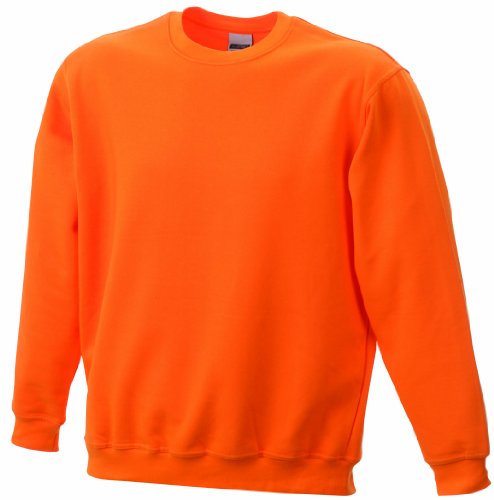 James & Nicholson Herren Round-Sweat-Heavy ÜG Sweatshirt, Orange (orange), XXXXX-Large von James & Nicholson