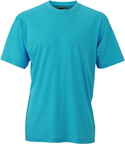 James & Nicholson Herren Round-T Heavy T-Shirt, Blau (Pacific), XX-Large von James & Nicholson