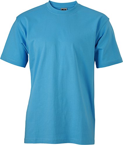 James & Nicholson Herren Round-T Heavy T-Shirt, Blau (Sky-Blue), XX-Large von James & Nicholson