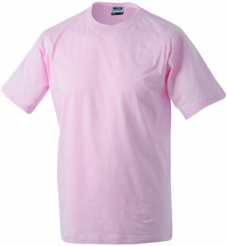 James & Nicholson Herren Round-T-Heavy T-Shirt, Rosa (rosa), Small von James & Nicholson