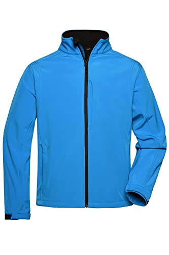 James & Nicholson Herren Softshell Jacke - Klassische Softshelljacke mit TPU Membran | Farbe: aqua | Grösse: L von James & Nicholson