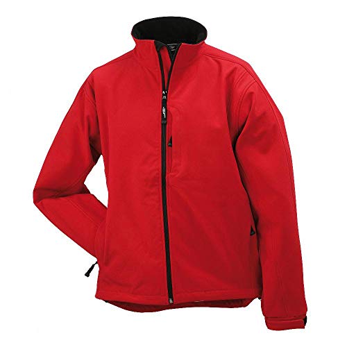 James & Nicholson Herren Softshell Jacke - Klassische Softshelljacke mit TPU Membran | Farbe: red | Grösse: 3XL von James & Nicholson