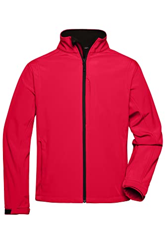 James & Nicholson Herren Softshell Jacke - Klassische Softshelljacke mit TPU Membran | Farbe: red | Grösse: L von James & Nicholson
