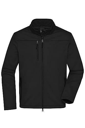 James & Nicholson Herren Softshell Jacke Recycled Polyester - Funktionelle Softshelljacke im sportlichen Design für Freizeitaktivitäten oder Business | Farbe: black | Grösse: L von James & Nicholson