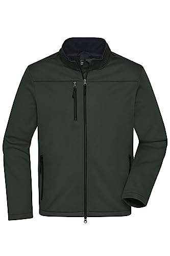 James & Nicholson Herren Softshell Jacke Recycled Polyester - Funktionelle Softshelljacke im sportlichen Design für Freizeitaktivitäten oder Business | Farbe: graphite | Grösse: L von James & Nicholson