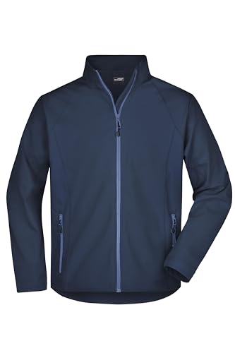James & Nicholson Herren Softshell Jacke - Trendige Jacke aus elastischem Softshell | Farbe: navy | Grösse: L von James & Nicholson