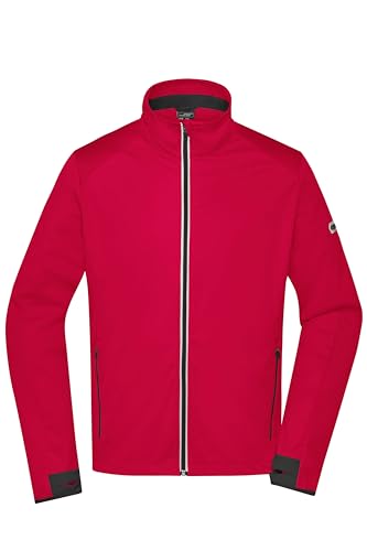 James & Nicholson Herren Softshell Sportjacke - Hochfunktionelle Jacke für Outdooraktivitäten | Farbe: light-red/black | Grösse: 3XL von James & Nicholson