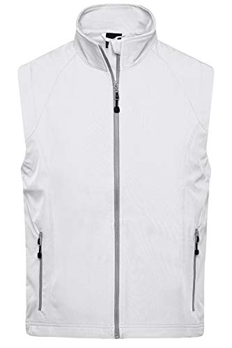 James & Nicholson Herren Softshell Weste - Praktische Weste aus elastischem Softshell | Farbe: off-white | Grösse: M von James & Nicholson