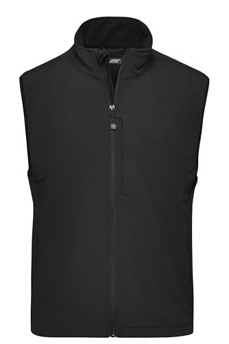 James & Nicholson Herren Softshell Weste - Sportliche Weste mit 3-lagiger TPU Membran | Farbe: black | Grösse: S von James & Nicholson