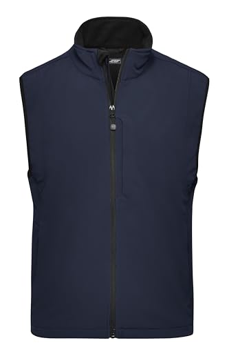James & Nicholson Herren Softshell Weste - Sportliche Weste mit 3-lagiger TPU Membran | Farbe: navy | Grösse: XXL von James & Nicholson