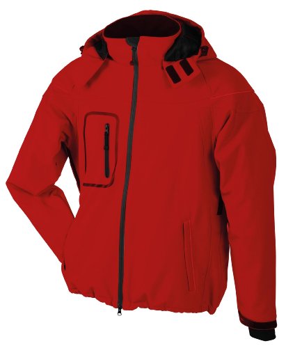 James & Nicholson Herren Winter Softshelljacke - Hochfunktionelle Jacke mit TPU Membran | Farbe: red | Grösse: 3XL von James & Nicholson