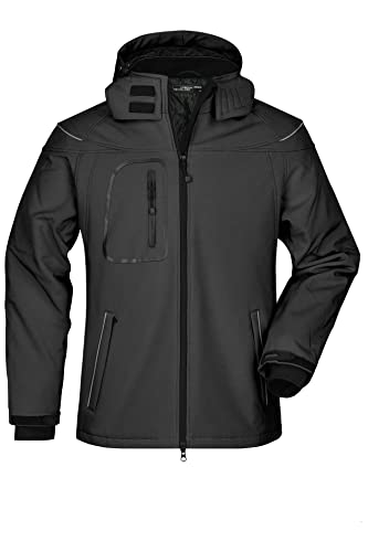 James & Nicholson Herren Winter Softshelljacke - Hochfunktionelle Jacke mit TPU Membran | Farbe: black | Grösse: XXL von James & Nicholson