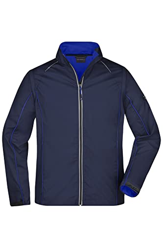 James & Nicholson Herren Softshelljacke mit abzippbaren Ärmeln - Funktionelle Jacke mit atmungsaktiver TPU-Membran | Farbe: navy/royal | Grösse: M von James & Nicholson