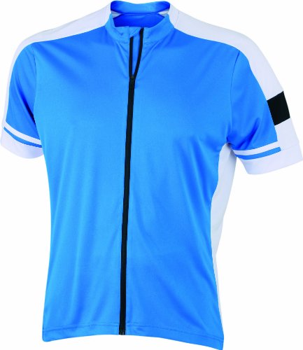 James & Nicholson Herren Sport Top Radtrikots Bike-T Full Zip blau (cobalt) Medium von James & Nicholson