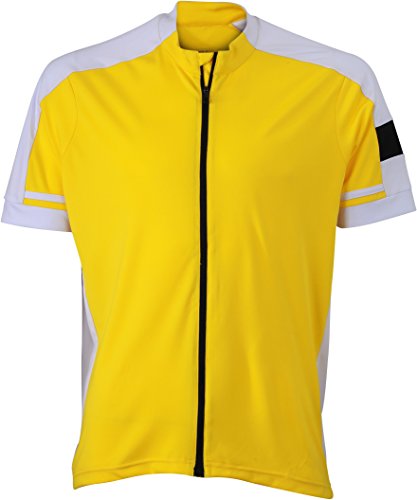 James & Nicholson Herren Sport Top Trikot Men's Bike-T Full Zip gelb (Sun-Yellow) Medium von James & Nicholson