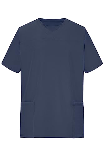 James & Nicholson Herren Stretch-Kasack - Elastischer Kasack mit V-Ausschnitt | Farbe: navy | Grösse: 3XL von James & Nicholson
