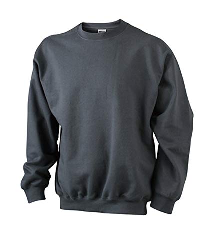 James & Nicholson Herren Sweatshirt Round Heavy 4XL,Graphite [Sports Apparel] 4XL,Graphite von James & Nicholson