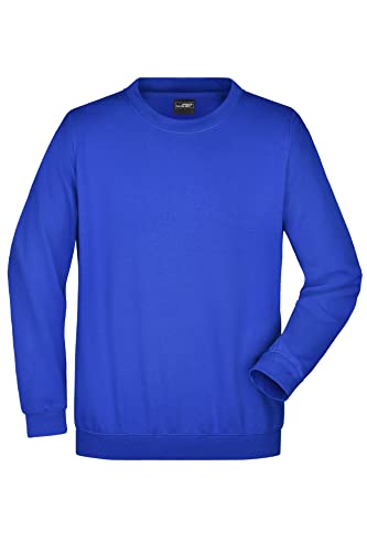 James & Nicholson Sweatshirt Rundhals - Klassischer Sweatpullover für Freizeit und Beruf | Farbe: royal | Grösse: XL von James & Nicholson