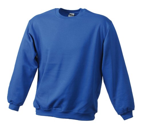 James & Nicholson Herren Round-Sweat-Heavy ÜG Sweatshirt, Blau (royal), XXXX-Large von James & Nicholson