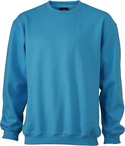 James & Nicholson Herren Sweatshirt Sweatshirt Round Sweat Heavy blau (Sky Blue) Medium von James & Nicholson