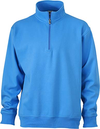 James & Nicholson Herren Sweatshirt Sweatshirt Workwear Half Zip Sweat blau (Aqua) XX-Large von James & Nicholson